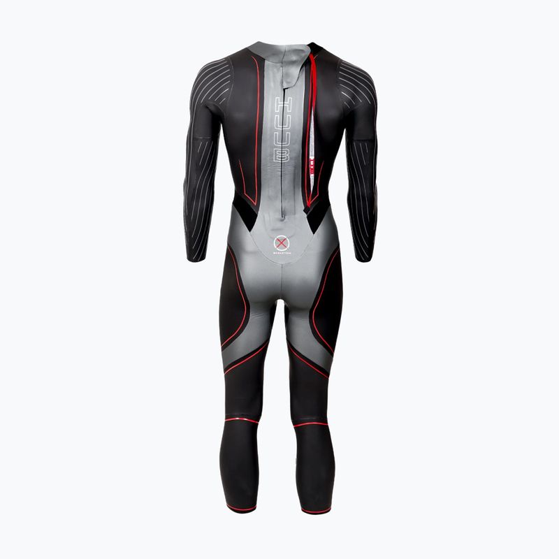 Férfi triatlonos úszóruha HUUB Aegis XV 3:5 black/silver 2