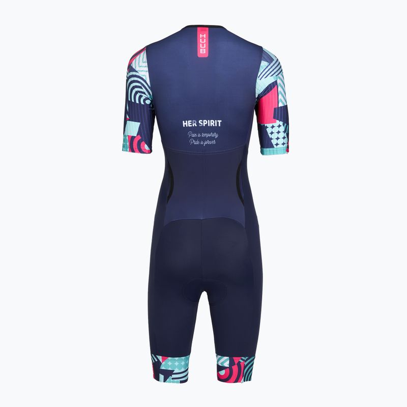 Női triatlonruha HUUB Her Spirit Trisuit navy/band 2