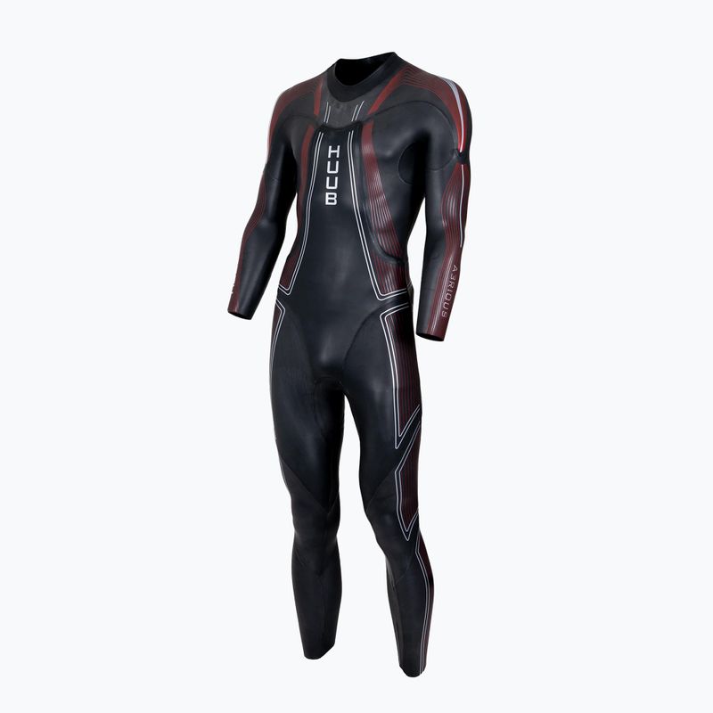 Férfi triatlonos úszóruha HUUB Aerious III 3:5 black/red 2