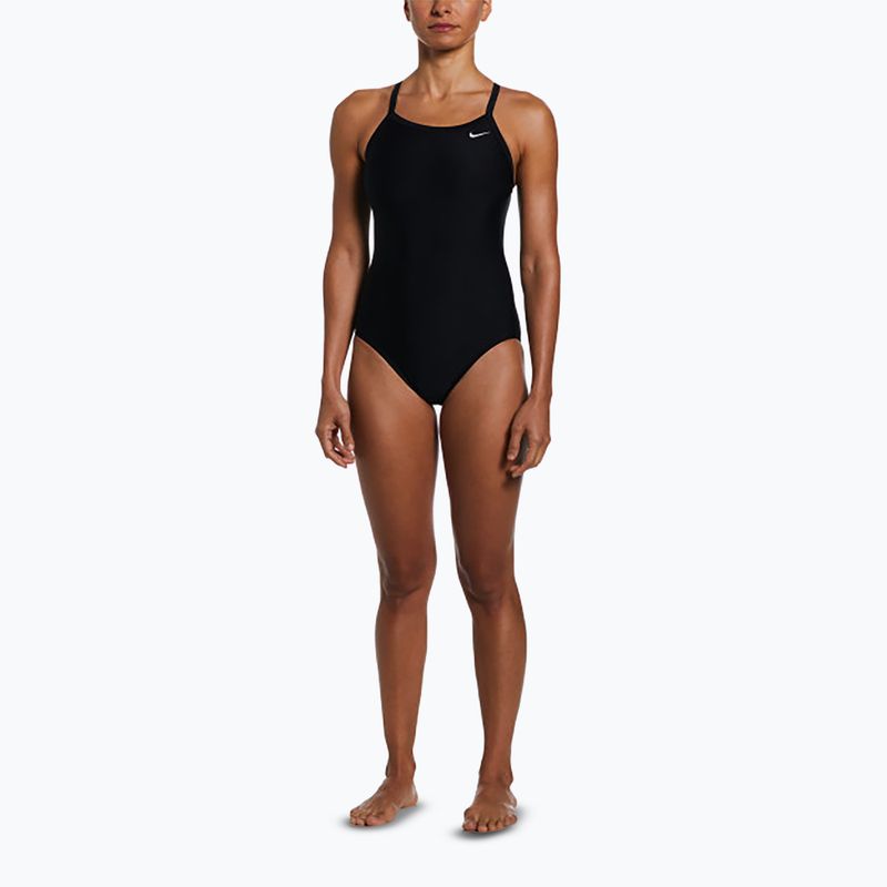 Női egyrészes fürdőruha Nike Solid Racerback fekete 2