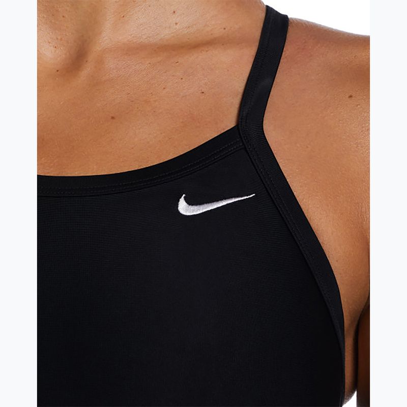 Női egyrészes fürdőruha Nike Solid Racerback fekete 4