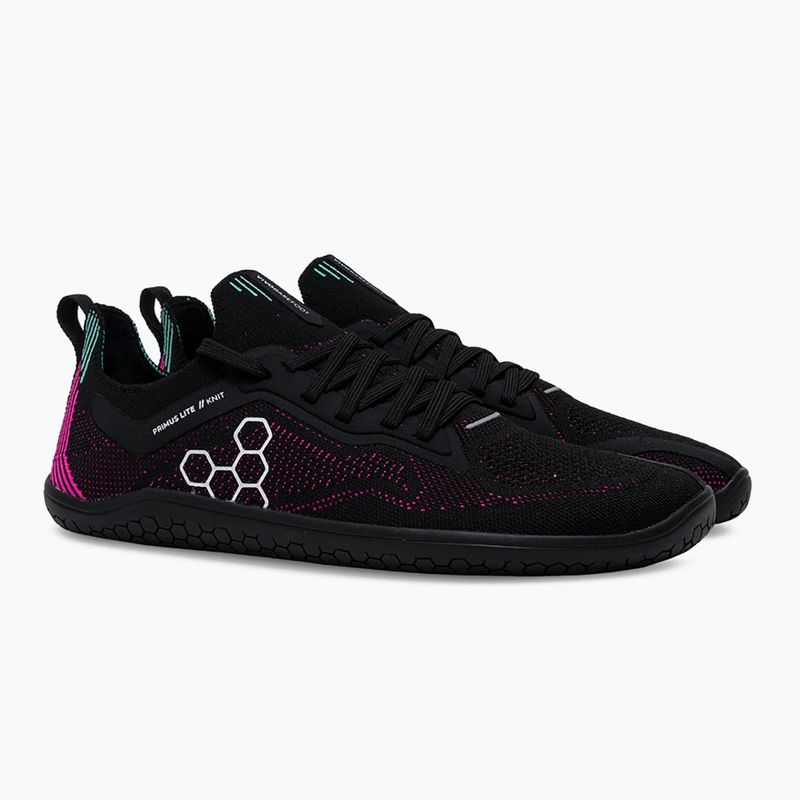 Női barefoot cipő Vivobarefoot Primus Lite Knit obsidian/ vibrant pink 3