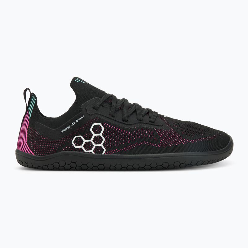 Női barefoot cipő Vivobarefoot Primus Lite Knit obsidian/ vibrant pink 2