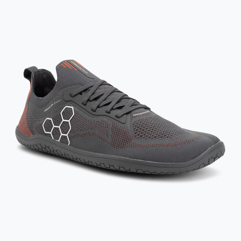 Férfi barefoot cipő Vivobarefoot Primus Lite Knit obsidian/cherry tomato