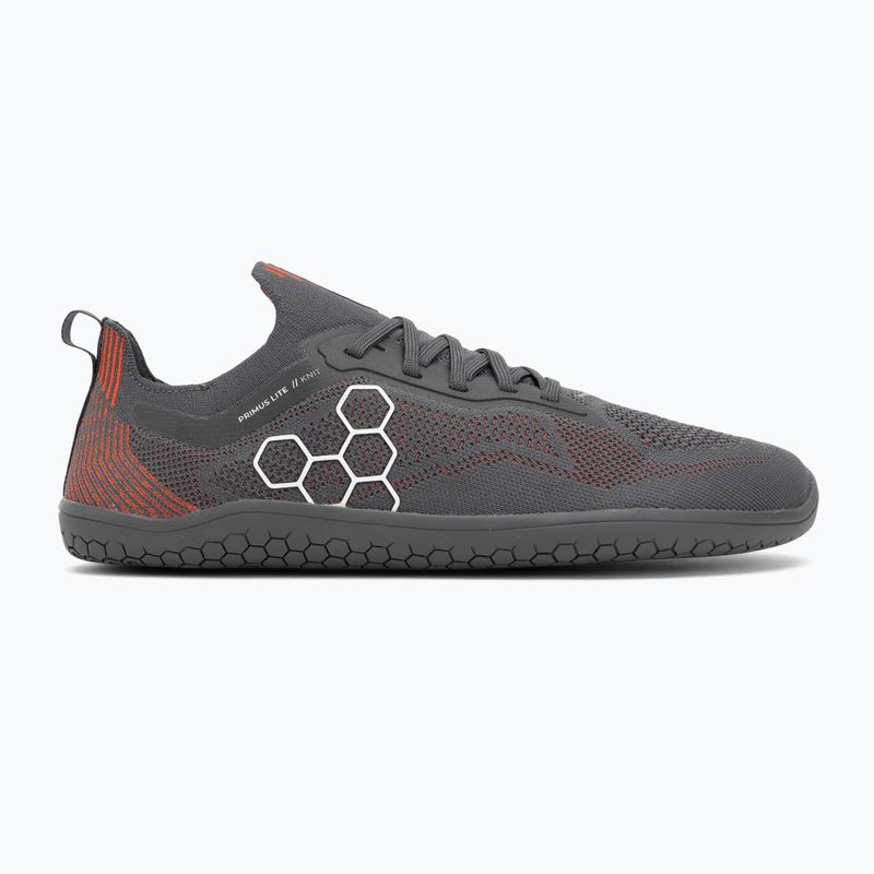 Férfi barefoot cipő Vivobarefoot Primus Lite Knit obsidian/cherry tomato 2