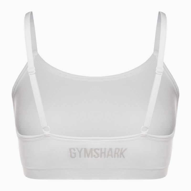 Gymshark Seamless Bralette magas nyakú fitnesz melltartó fehér 6