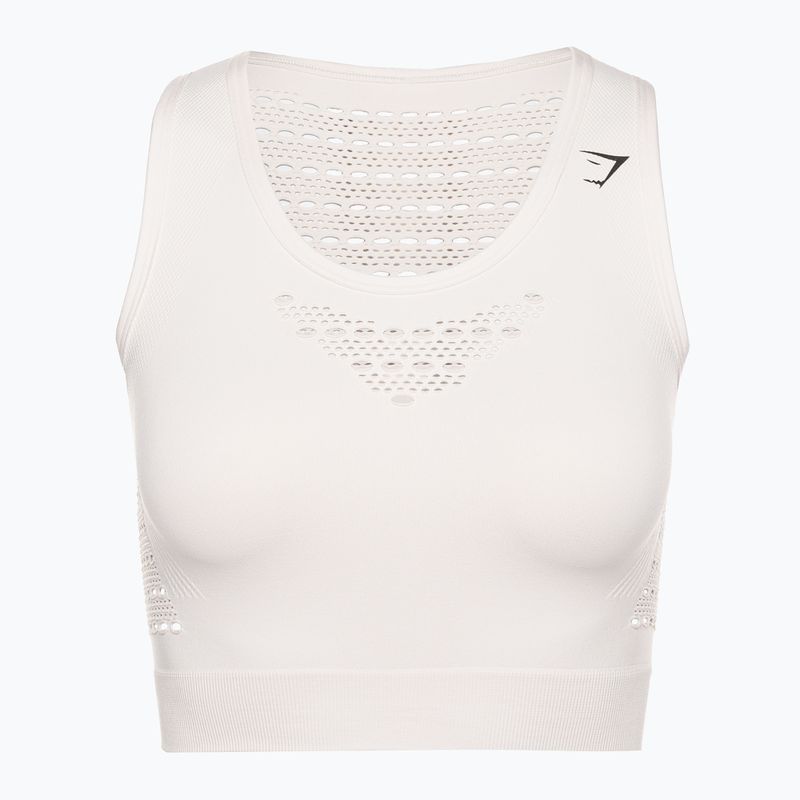 Női Gymshark Energy Seamless Crop Top krém fehér 5