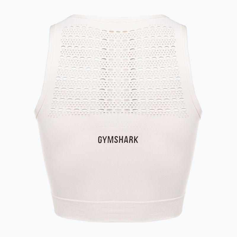 Női Gymshark Energy Seamless Crop Top krém fehér 6