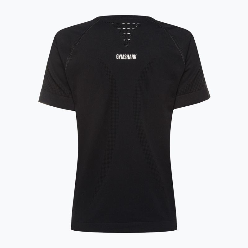 Női edző póló Gymshark Energy Seamless fekete 6