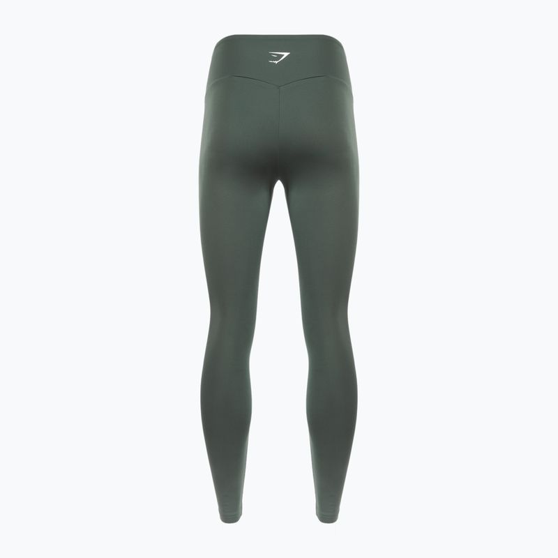Női sportleggings Gymshark Training Full Length obsidian / green 2