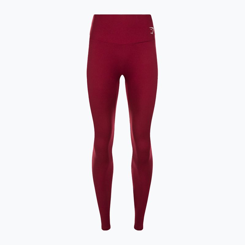 Női Gymshark Training Full Lenght leggings burgundi/fehér 5