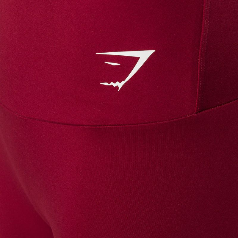 Női Gymshark Training Full Lenght leggings burgundi/fehér 7