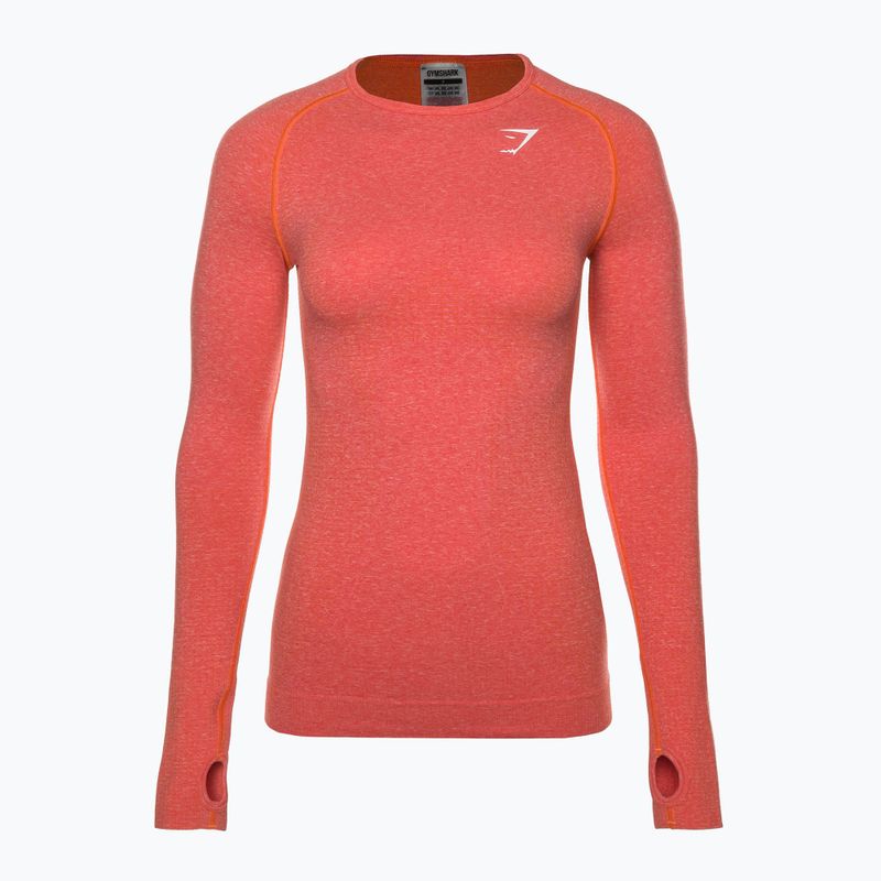 Női hosszú ujjú edzős top Gymshark Vital Seamless Top piros/narancs/fehér 5