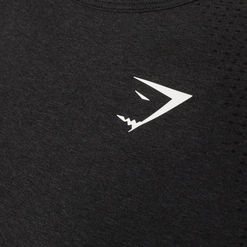 Női edzőpóló Gymshark Vital Seamless fekete/marl 7