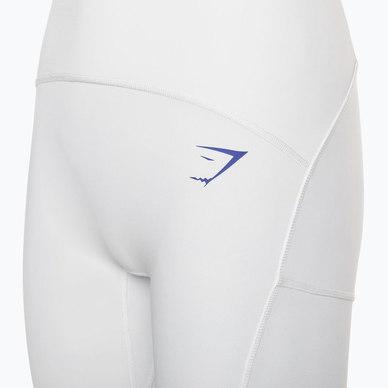 Női edző leggings Gymshark Pulse fehér/kék 8