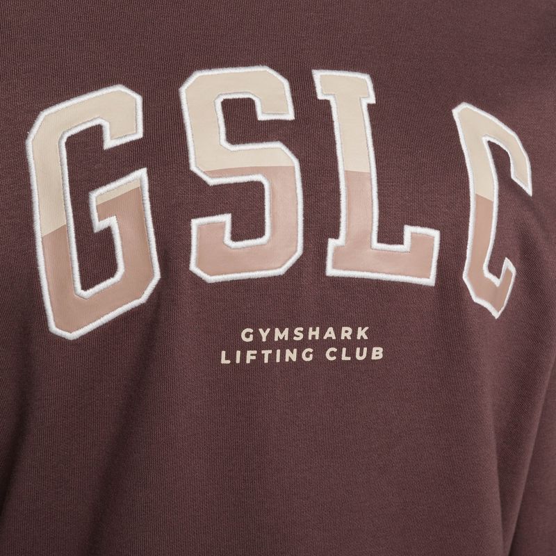 Női edzős pulóver Gymshark Gfx Gslc Oversized barna 7