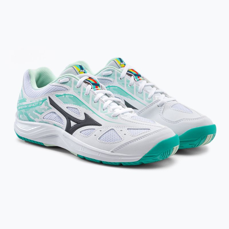 Női tenisz cipő Mizuno Break Shot 3 AC fehér és zöld 61GA212623 5