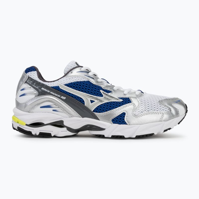 Férfi cipő Mizuno Wave Rider 10 fehér/ezüst/szörfözés a weben 2