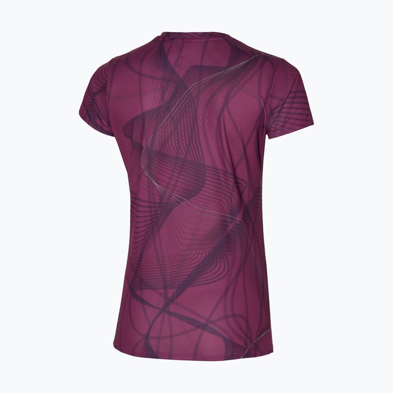 Női futópóló Mizuno Graphic Tee magenta haze Mizuno Graphic Tee magenta haze 2