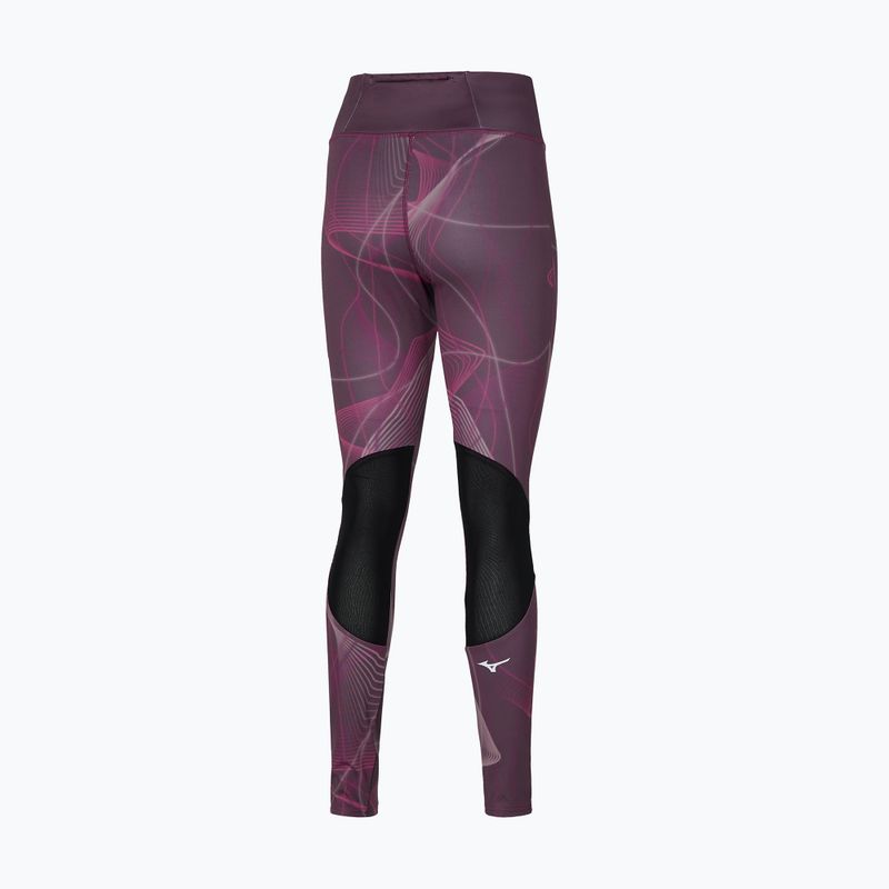 Női futó leggings Mizuno Nyomtatott szőlő bor 2