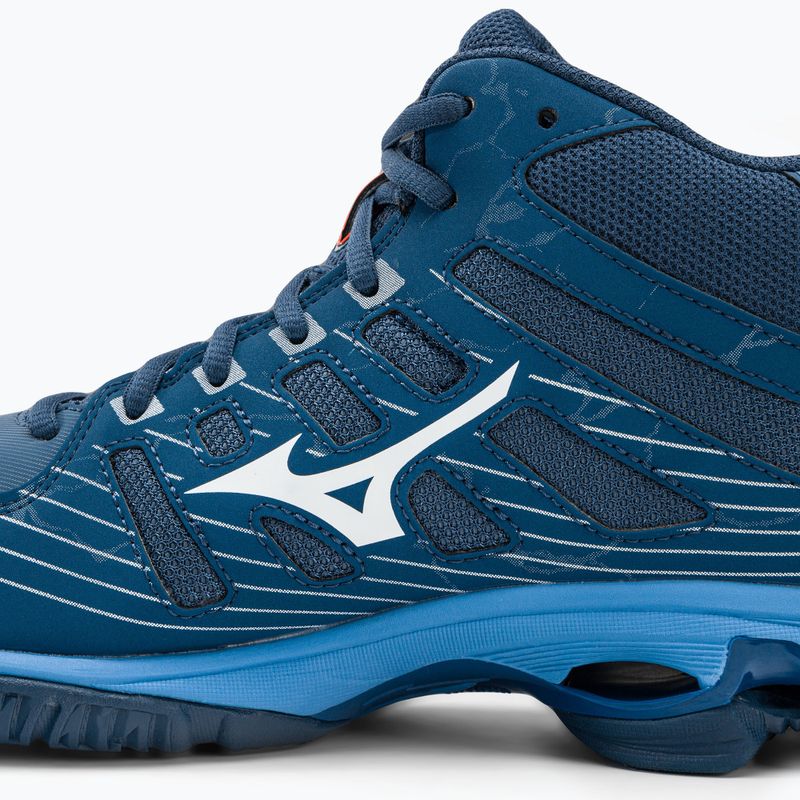 Férfi röplabda cipő Mizuno Wave Voltage Mid tengerészkék V1GA216521 12