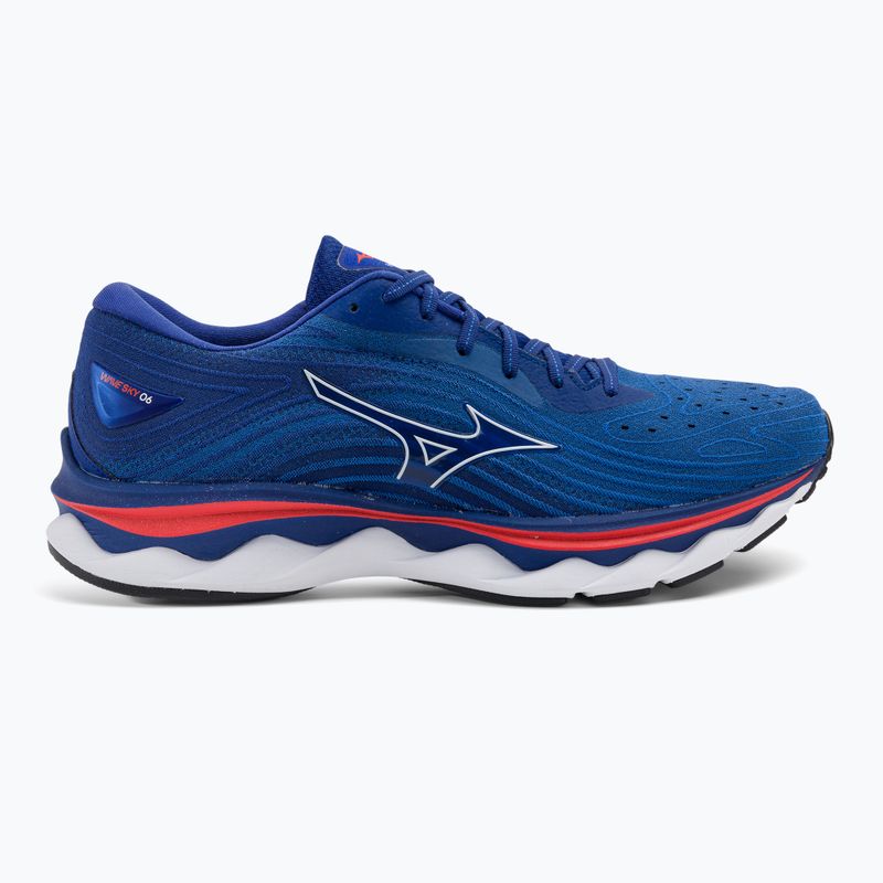 Férfi futócipő Mizuno Wave Sky 6 türkiz tenger/fehér/cseresznye paradicsom 2