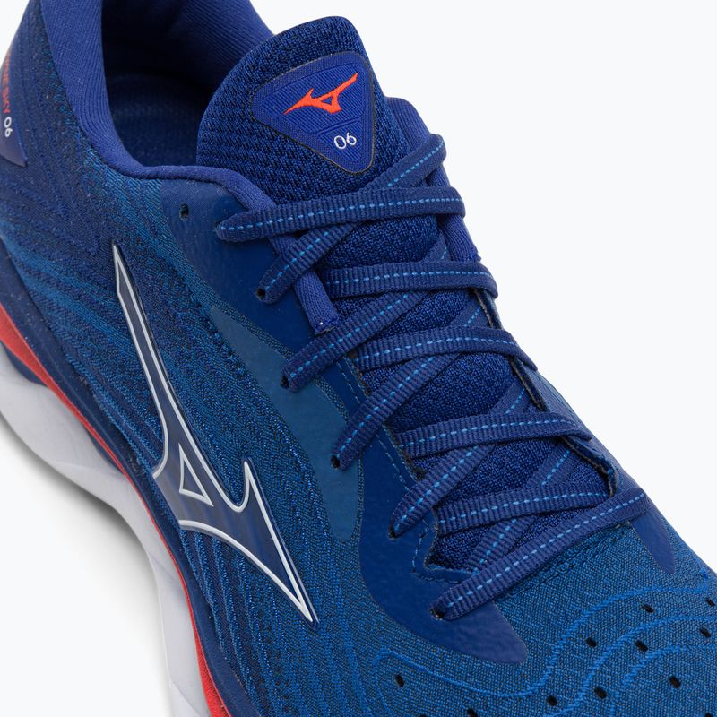 Férfi futócipő Mizuno Wave Sky 6 türkiz tenger/fehér/cseresznye paradicsom 10