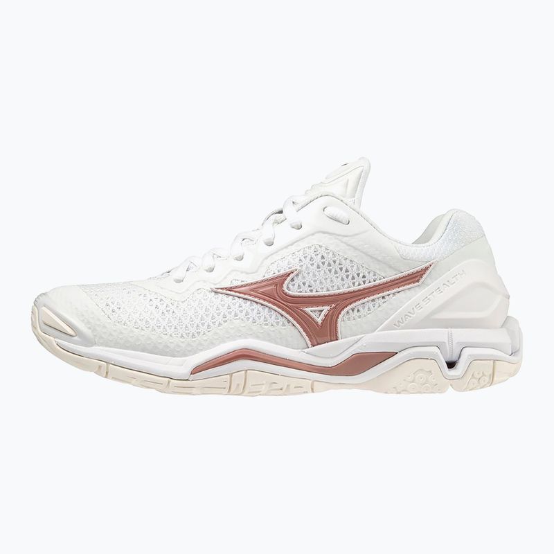 Női kézilabda cipő Mizuno Wave Stealth V fehér/rózsaszín/hófehér