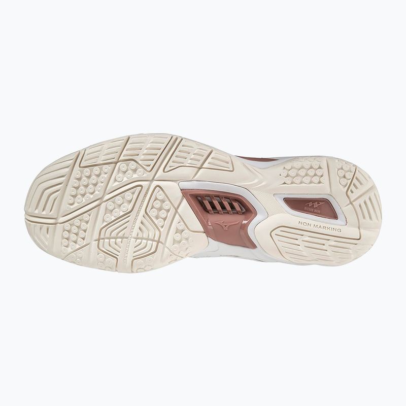 Női kézilabda cipő Mizuno Wave Stealth V fehér/rózsaszín/hófehér 2