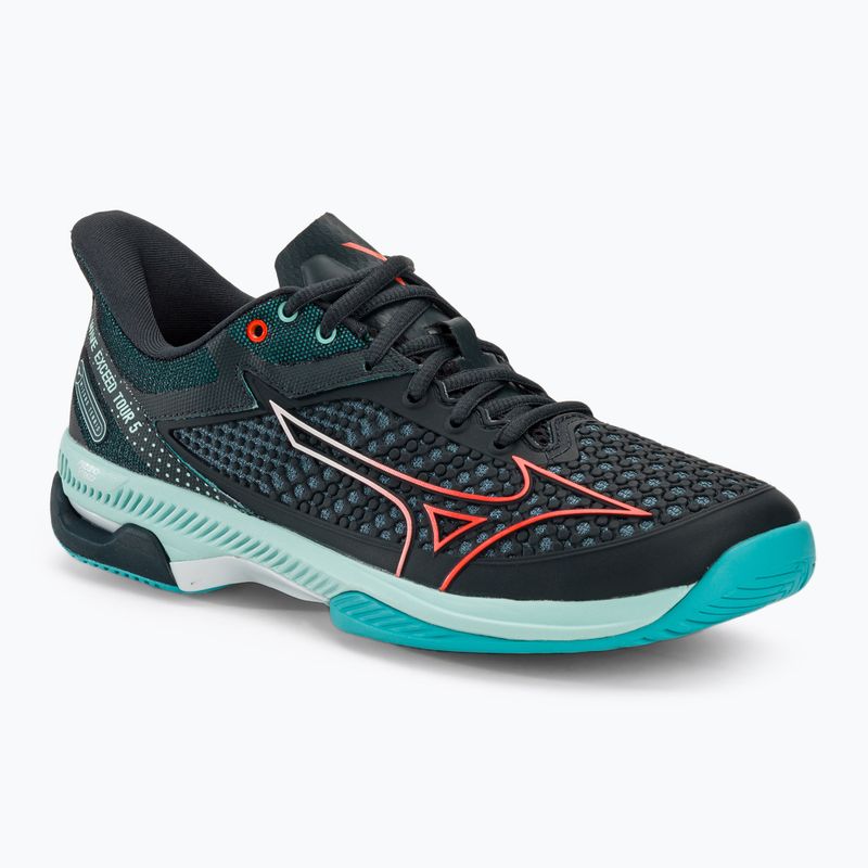 Férfi teniszcipő Mizuno Wave Exceed Tour 5 AC collegiate blue/soleil/tanager turquoise