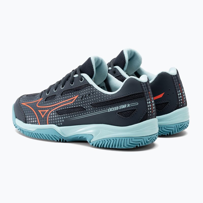 Gyermek teniszcipő Mizuno Exceed Star CC collegiate blue/soleil/tanager/turquoise 3