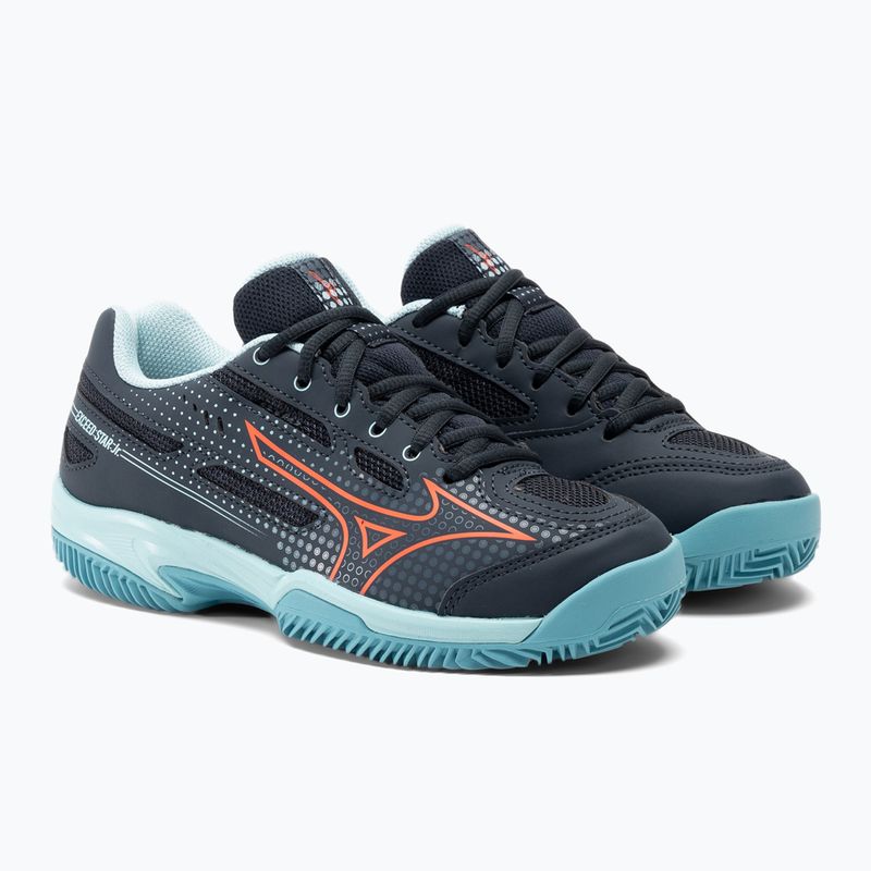 Gyermek teniszcipő Mizuno Exceed Star CC collegiate blue/soleil/tanager/turquoise 4