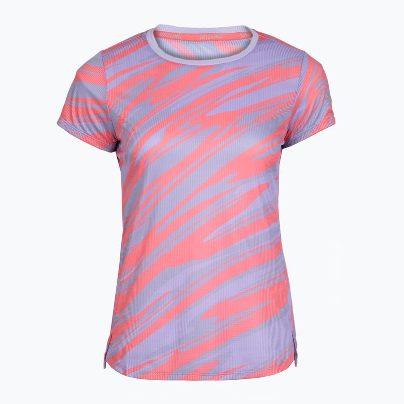 Női futópóló Mizuno DAF Graphic Tee pasztell lila póló