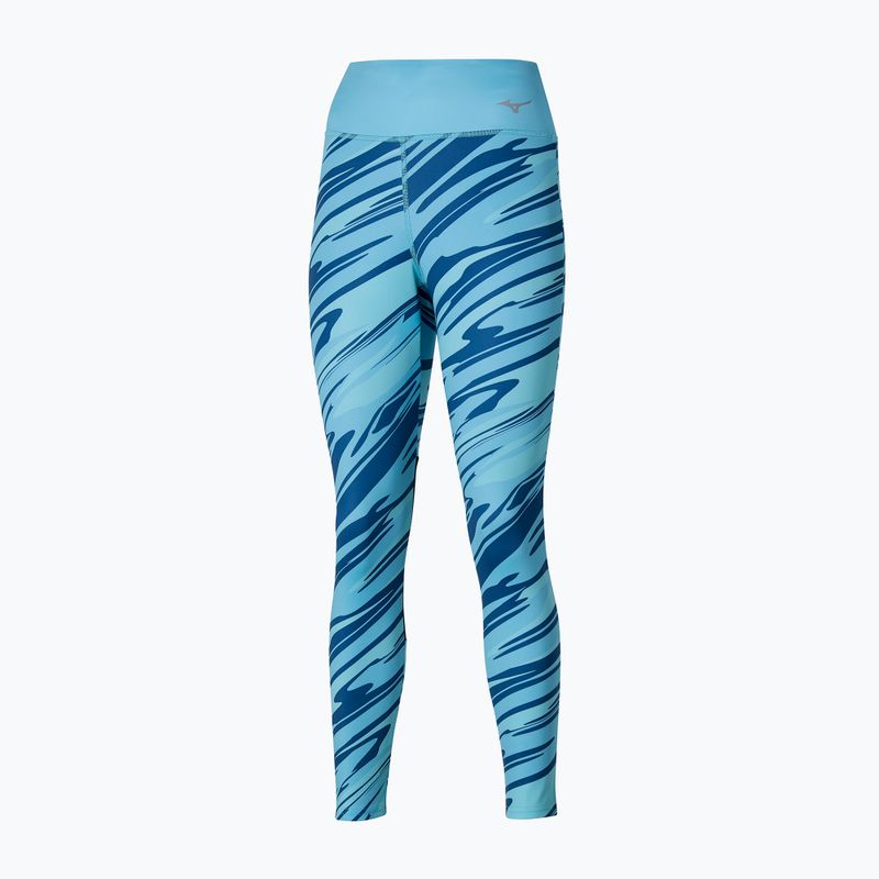 Női futóleggings Mizuno 7/8 Printed maui blue