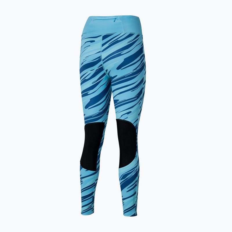 Női futó leggings Mizuno 7/8 nyomtatott maui kék 2