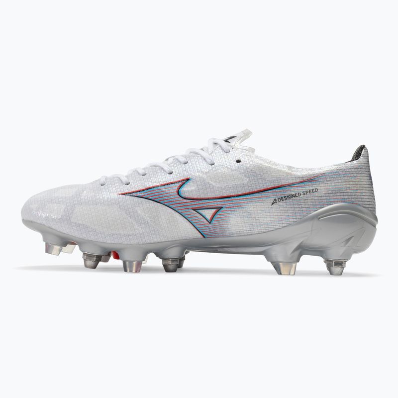 Férfi futballcipő Mizuno Alpha JP Mix fehér/gyújtás piros/ 801 c 10