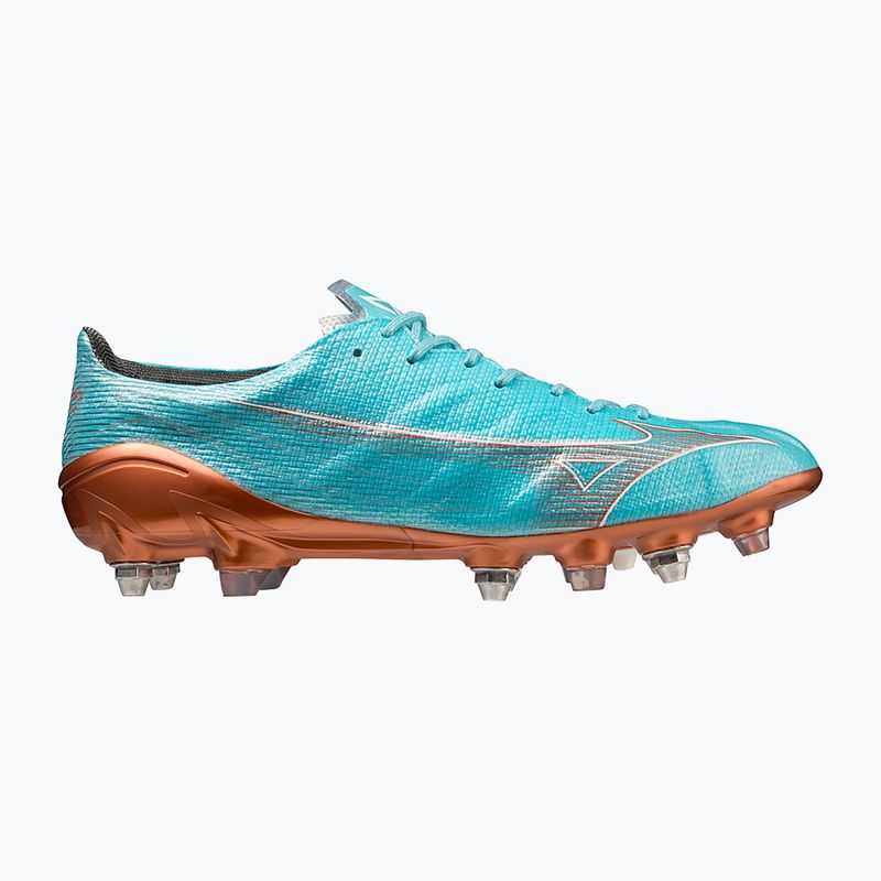 Férfi futballcipő Mizuno Alpha JP Mix kék curacao/hófehér/vörösbatin 13