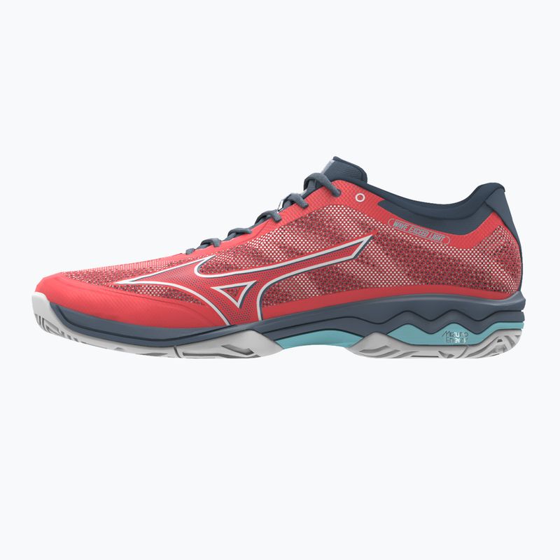 Női teniszcipő Mizuno Wave Exceed Light AC Fierry Coral 2/Fehér/Kínai kék 61GA221958 10