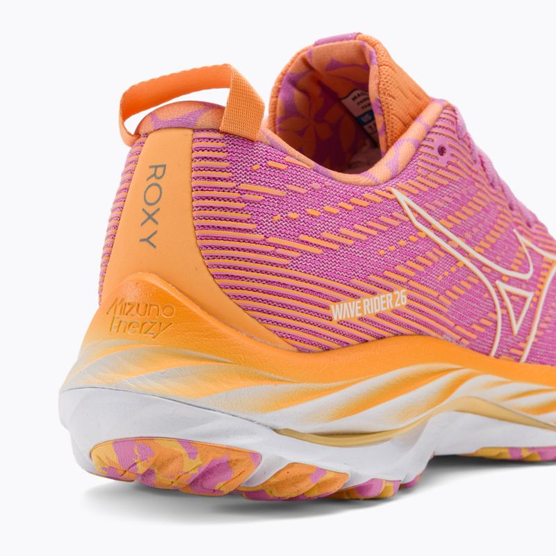 Női futócipő Mizuno Wave Rider 26 Roxy ciklámen/fehér/mockorang 10