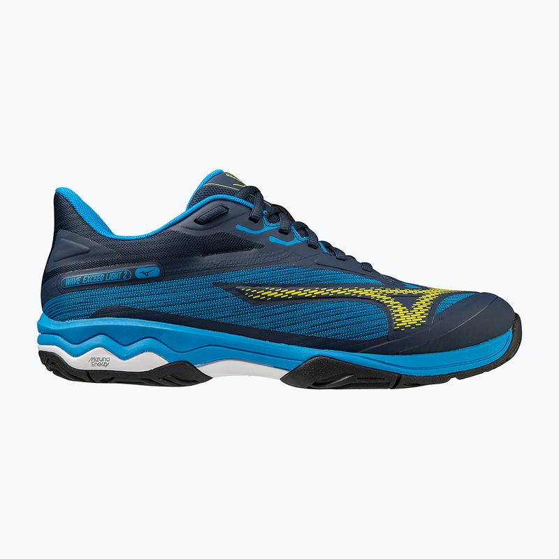 Férfi tenisz cipő Mizuno Wave Exceed Light 2 AC dress blues / bolt2 neon / clolsonne 7