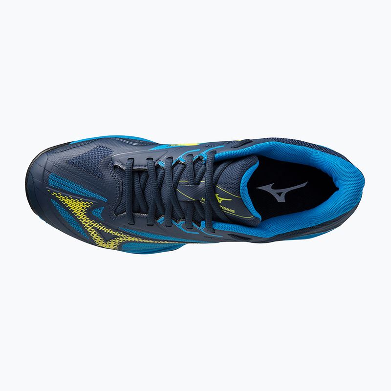 Férfi tenisz cipő Mizuno Wave Exceed Light 2 AC dress blues / bolt2 neon / clolsonne 10