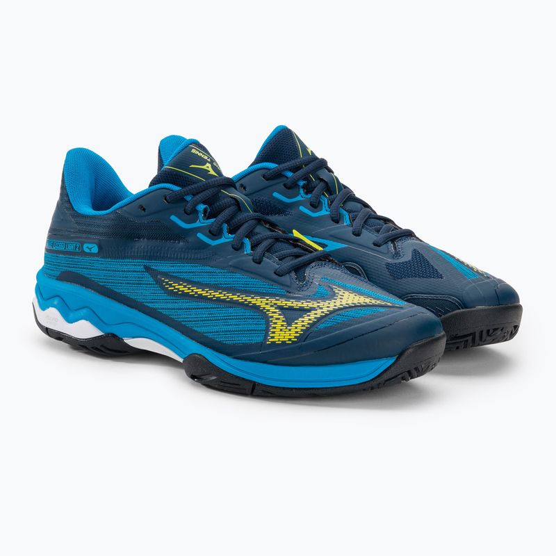 Férfi tenisz cipő Mizuno Wave Exceed Light 2 AC dress blues / bolt2 neon / clolsonne 4