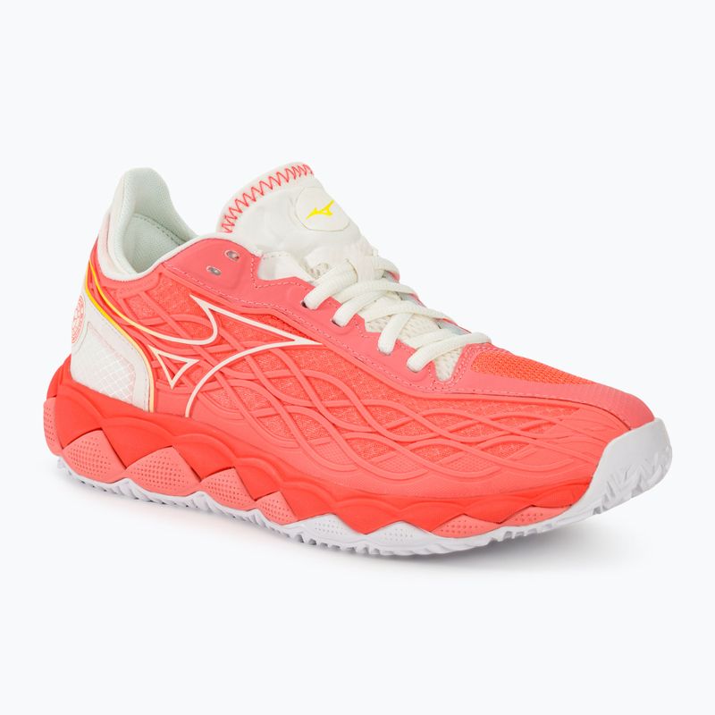 Női teniszcipő Mizuno Wave Enforce Tour CC candy coral/hófehér/hófehér/neon flame