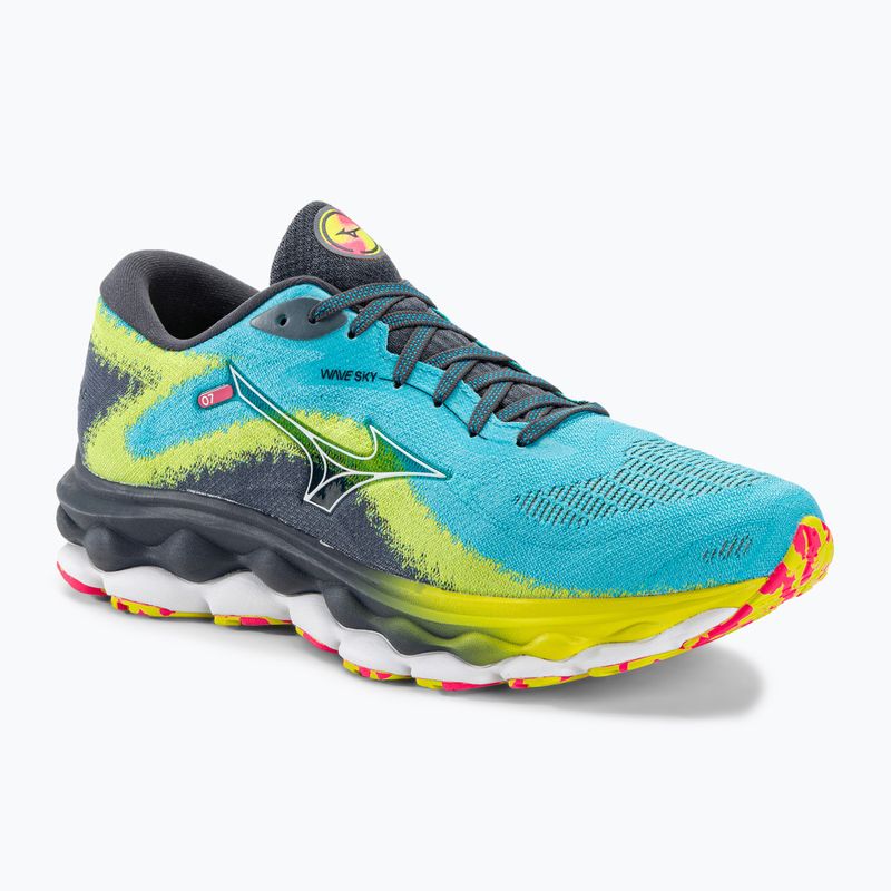 Férfi futócipő Mizuno Wave Sky 7 jet blue/fehér/bolt2neon