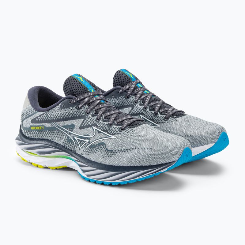 Férfi futócipő Mizuno Wave Rider 27 gyöngyházkék/fehér/bolt2neon 6