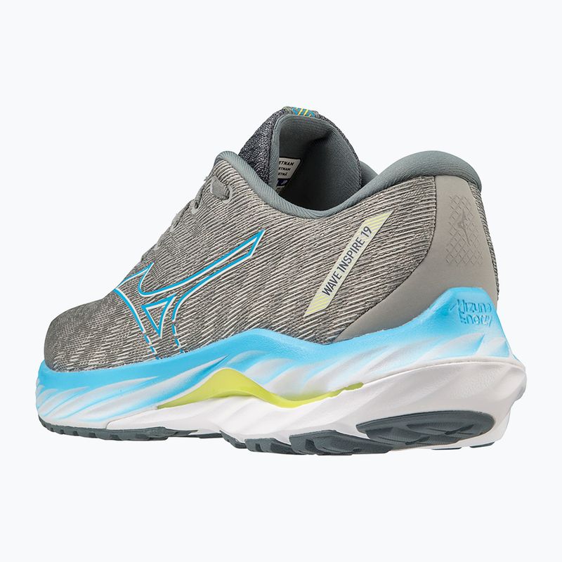Férfi futócipő Mizuno Wave Inspire 19 ggray/jet blue/bolt2neon 9