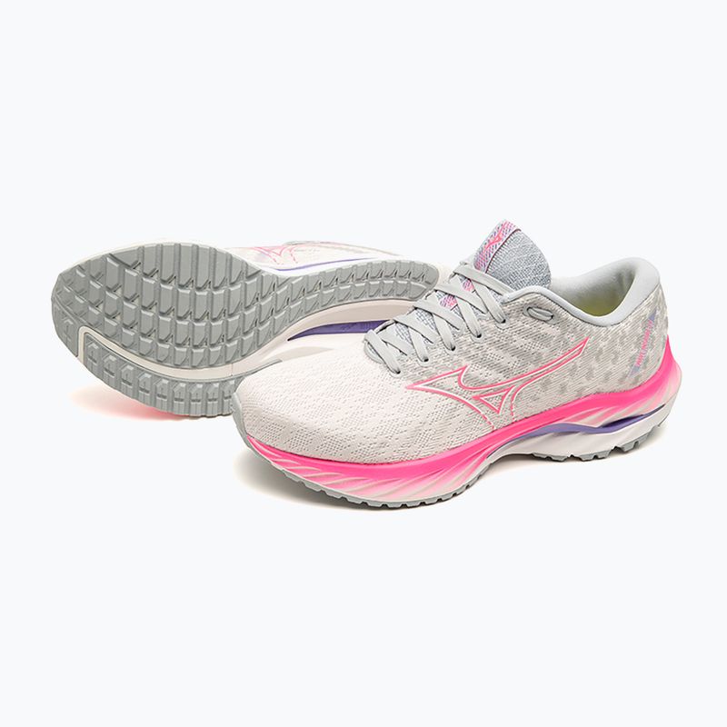 Női futócipő Mizuno Wave Inspire 19 snow white/ hi vis pink/ purple punch 15