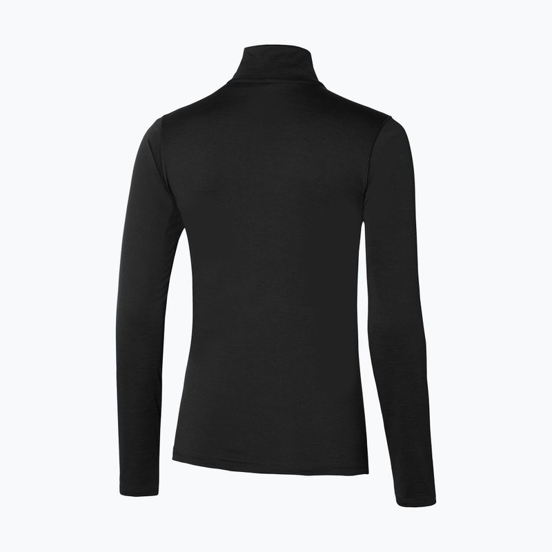 Női futó hosszú ujjú Mizuno Impulse Core Half Zip fekete 2