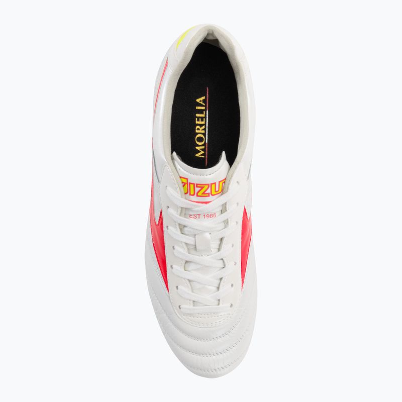 Férfi Mizuno Morelia II Elite MD futballcipő fehér/gyöngykorall2/bolt2 6