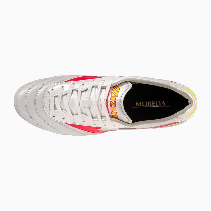 Férfi Mizuno Morelia II Elite MD futballcipő fehér/gyöngykorall2/bolt2 10